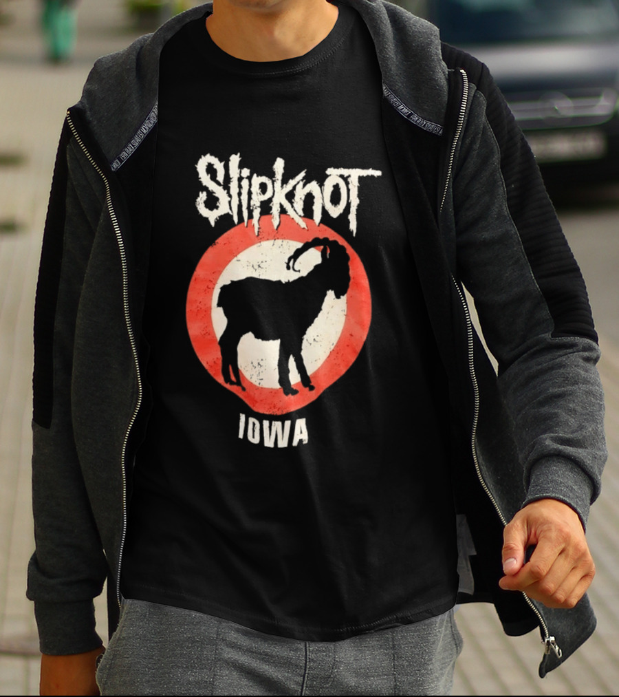 Slipknot Iowa Distressed Goat Heavy Metal T-Shirt
