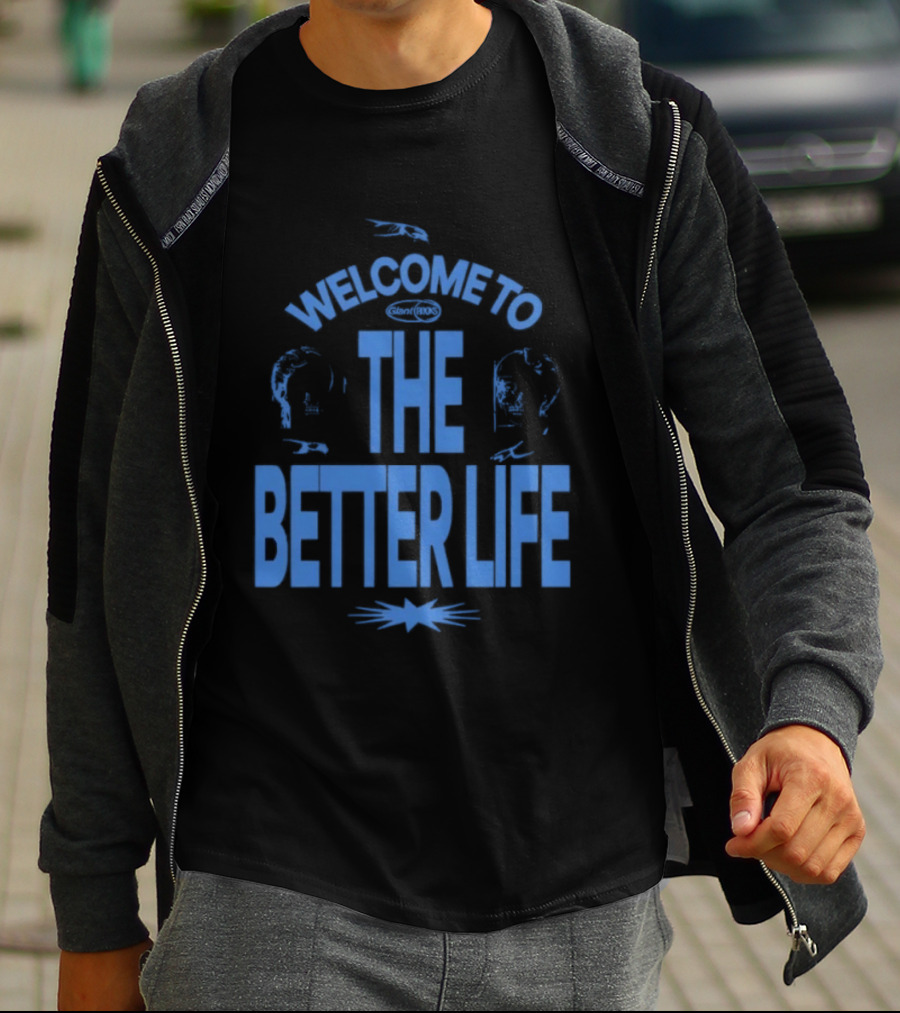 Welcome To The Better Life By Giant Rooks Iconic Blue T-Shirt