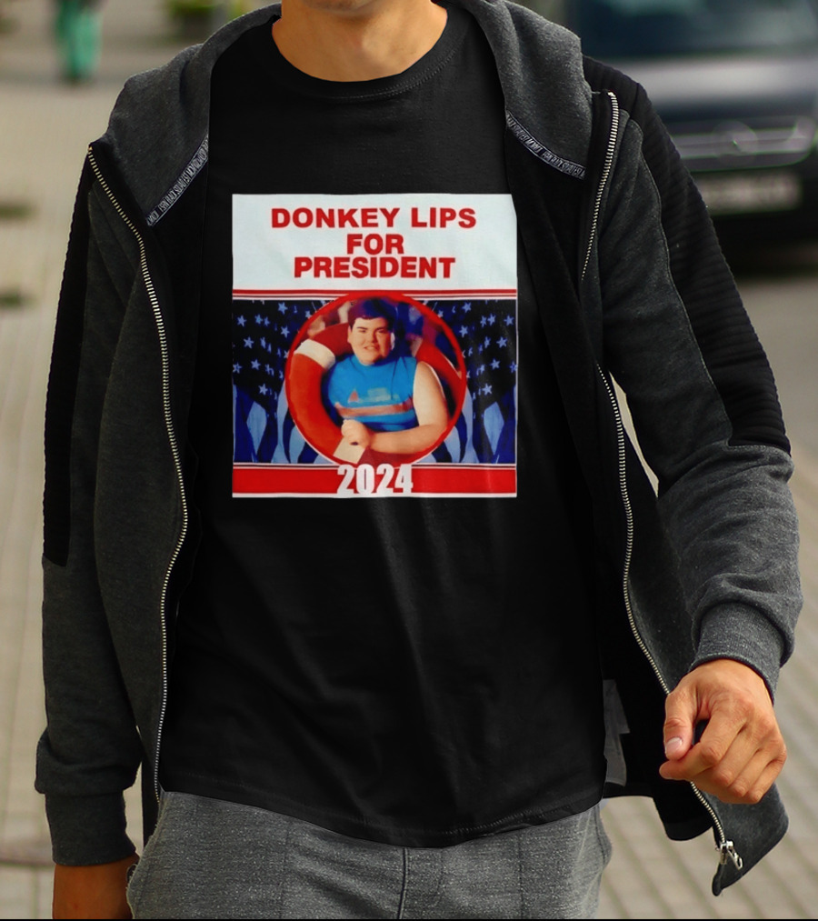 Donkey Lips For President 2024 Salute Your Shorts Campaign T-Shirt