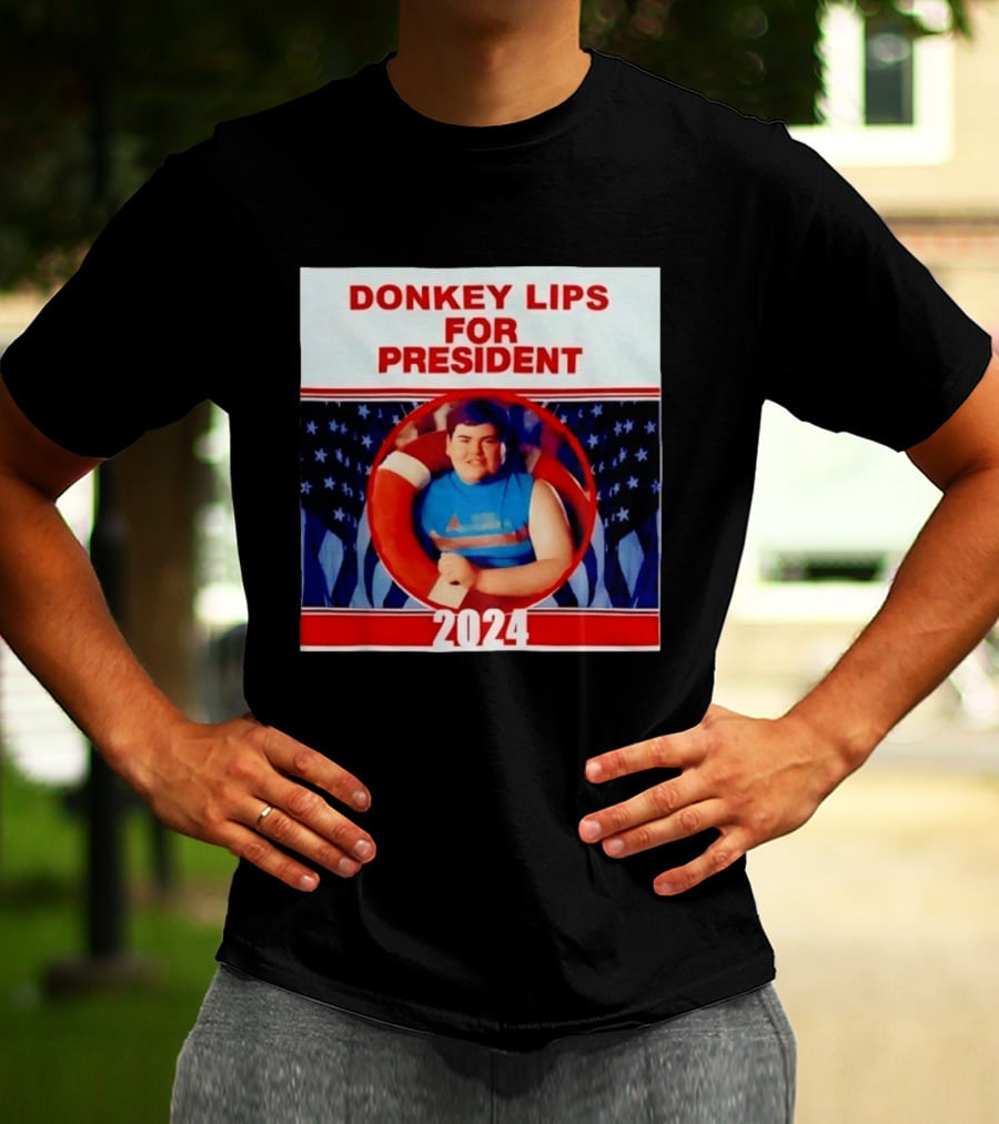 Donkey Lips For President 2024 Salute Your Shorts Campaign T-Shirt