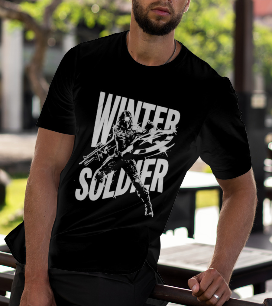 Winter Soldier Bucky Barnes Iconic Superhero T-Shirt