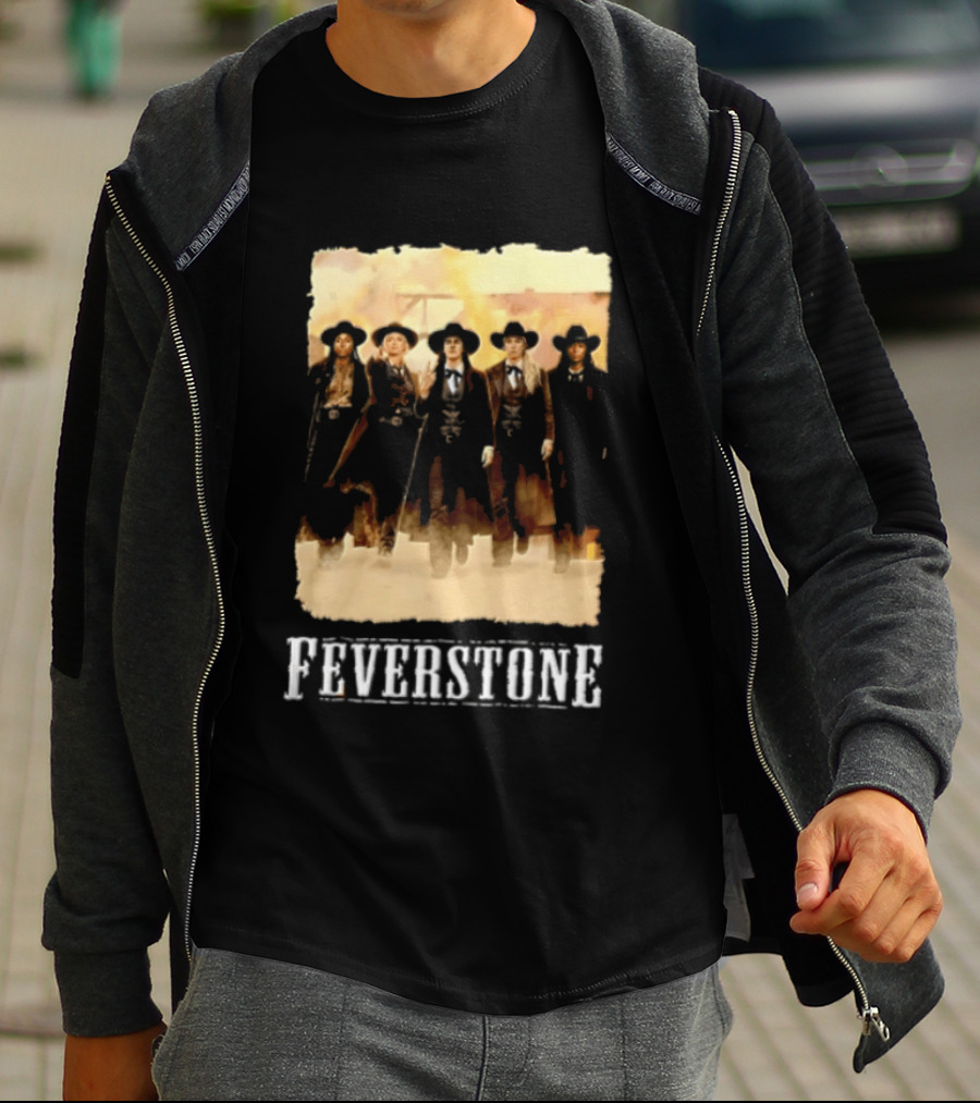 Feverstone Five Women Cowboy Outfits Walking T-Shirt