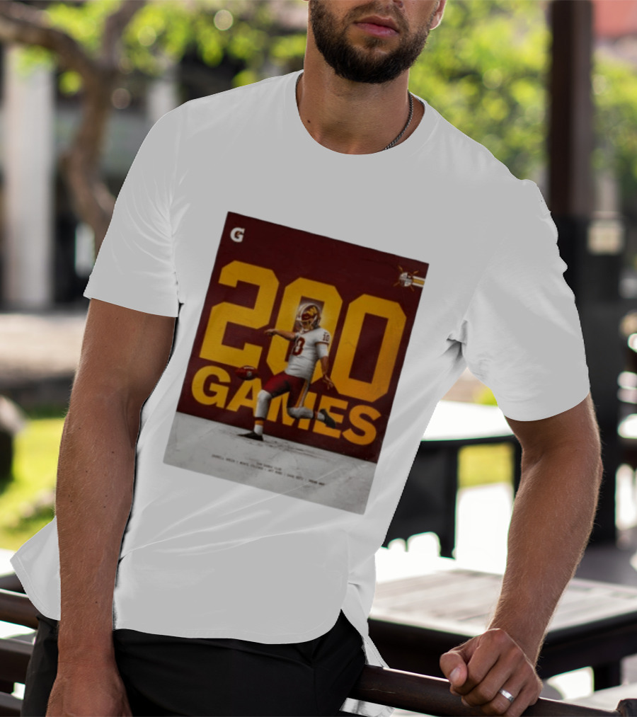 200 Games Tress Way 200 Games Club Washington Commanders T-Shirt