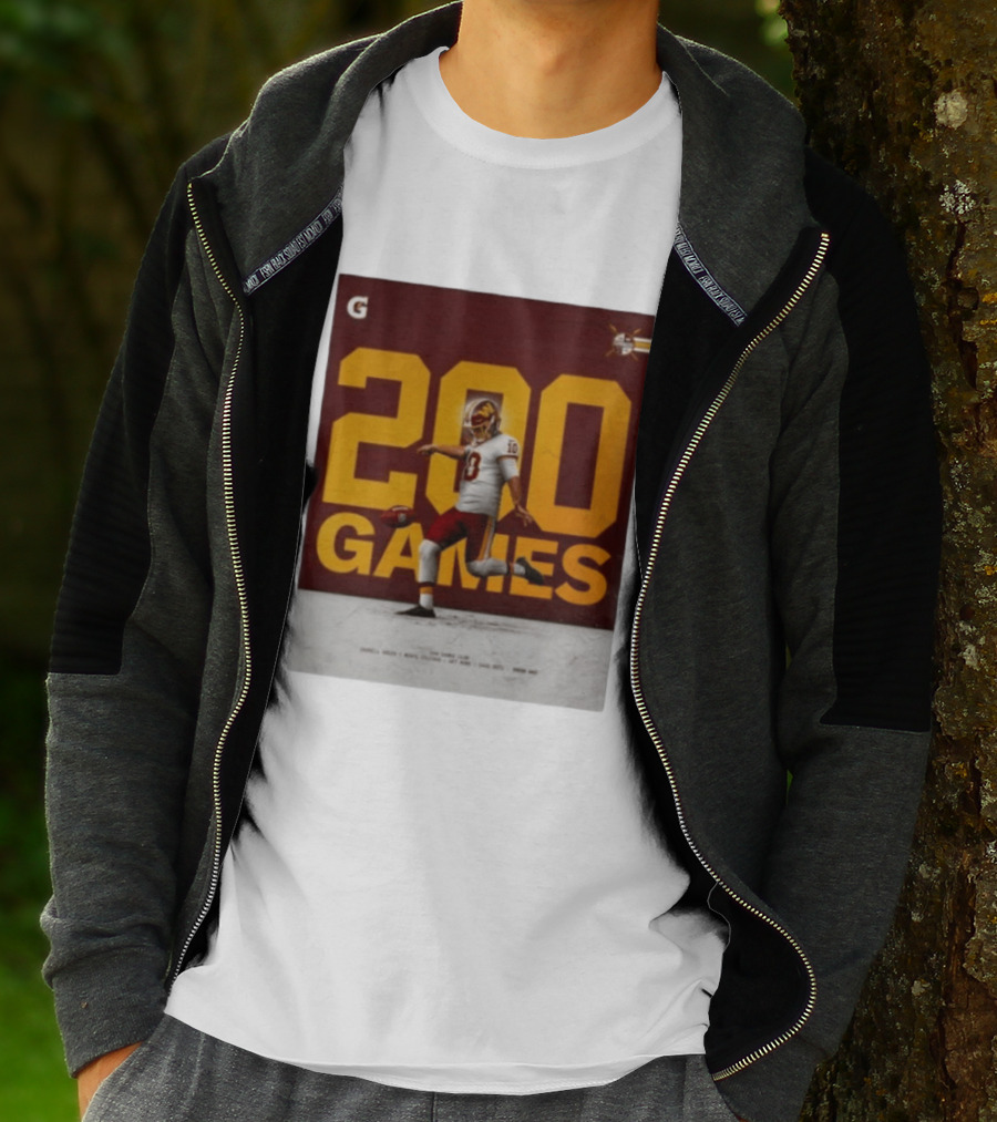 200 Games Tress Way 200 Games Club Washington Commanders T-Shirt
