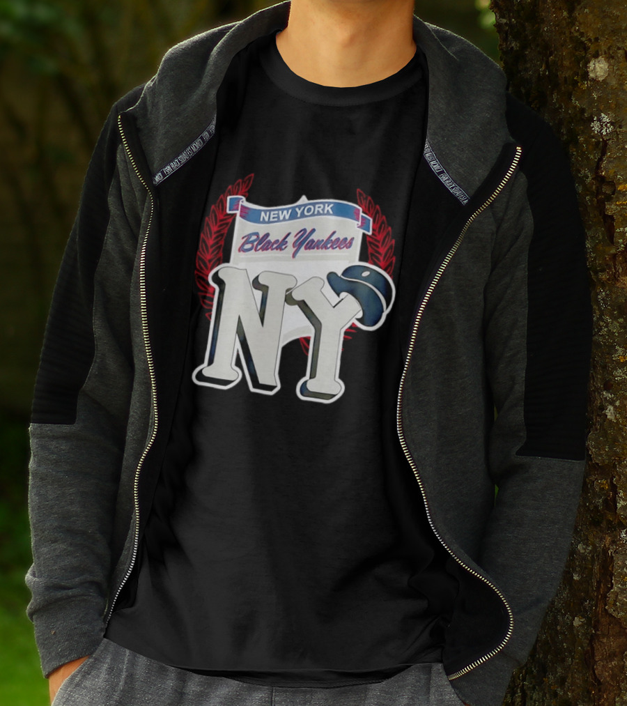 New York Black Yankees NY Negro Leagues History Emblem With Cap T-Shirt
