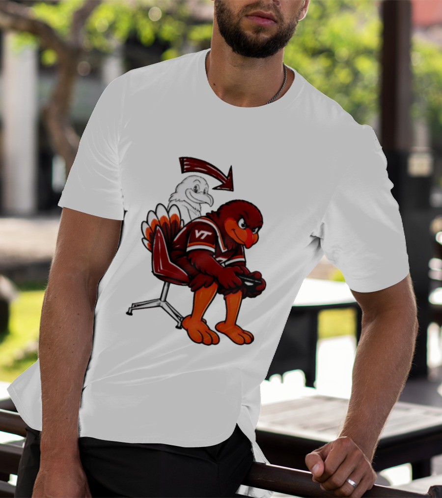 Virginia Tech Hokies Turkey Playing Video Game NCAAF Team Spirit T-Shirt