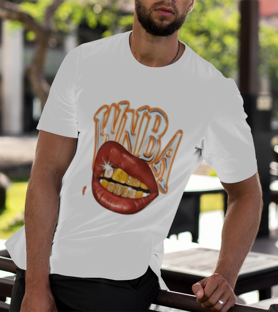 WNBA Lips Gold Grillz Basketball T-Shirt