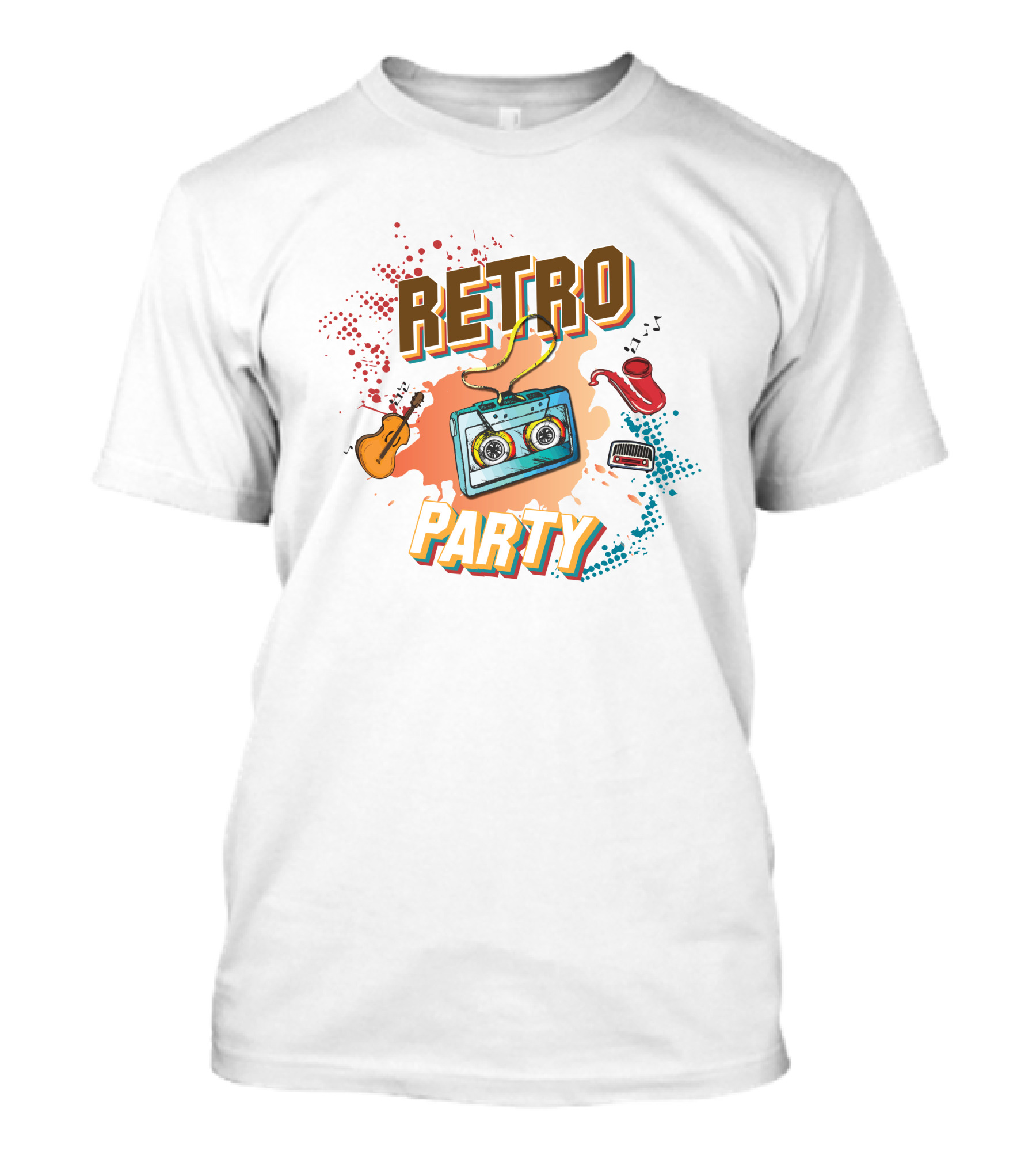 Retro Party Cassette Music T-Shirt