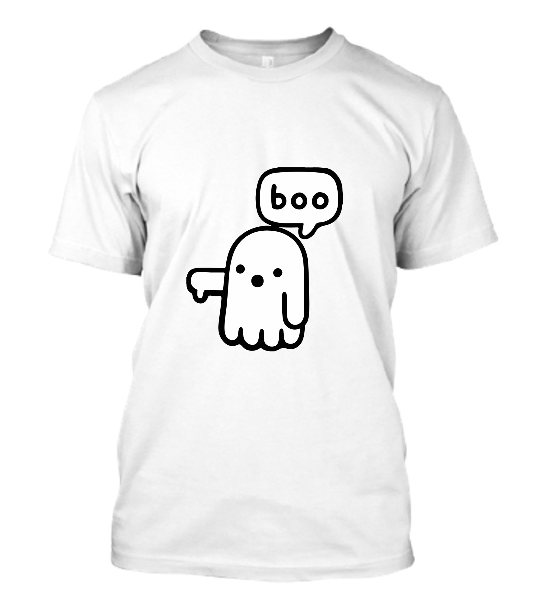 Boo Ghost Thumbs Down Disapproval T-Shirt