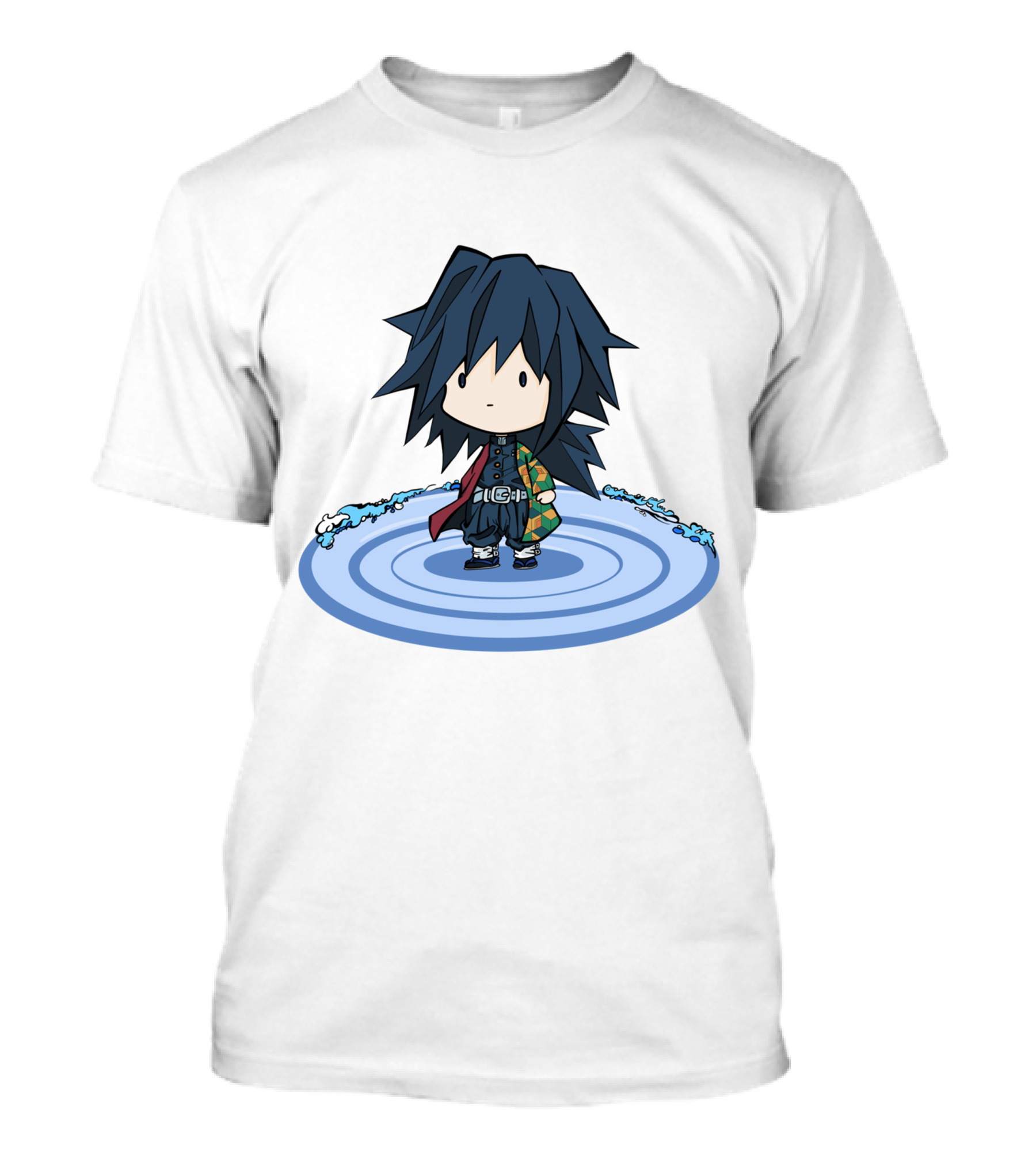 Giyu Tomioka Chibi Character Water Circle Kimetsu No Yaiba Demon Slayer T-Shirt