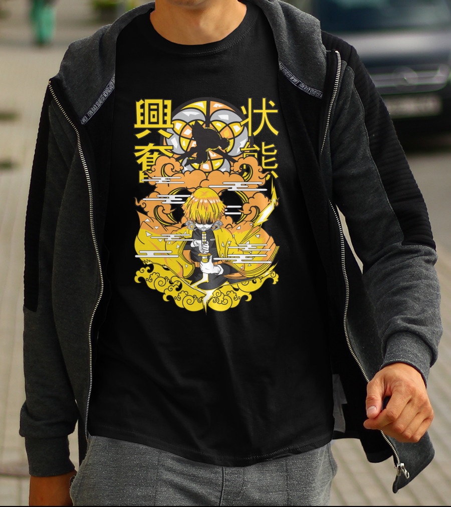 Demon Slayer Kimetsu No Yaiba Zenitsu Agatsuma Lightning Thunder Breathing T-Shirt