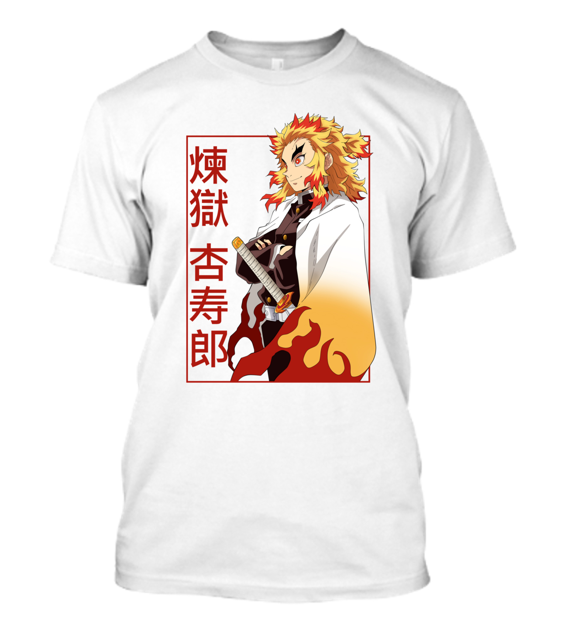 Demon Slayer Kimetsu No Yaiba Rengoku Kyojuro Flame Hashira T-Shirt