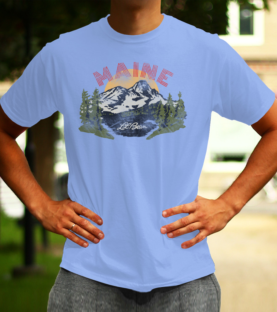 MAINE LL BEAN Mountain Landscape T-Shirt