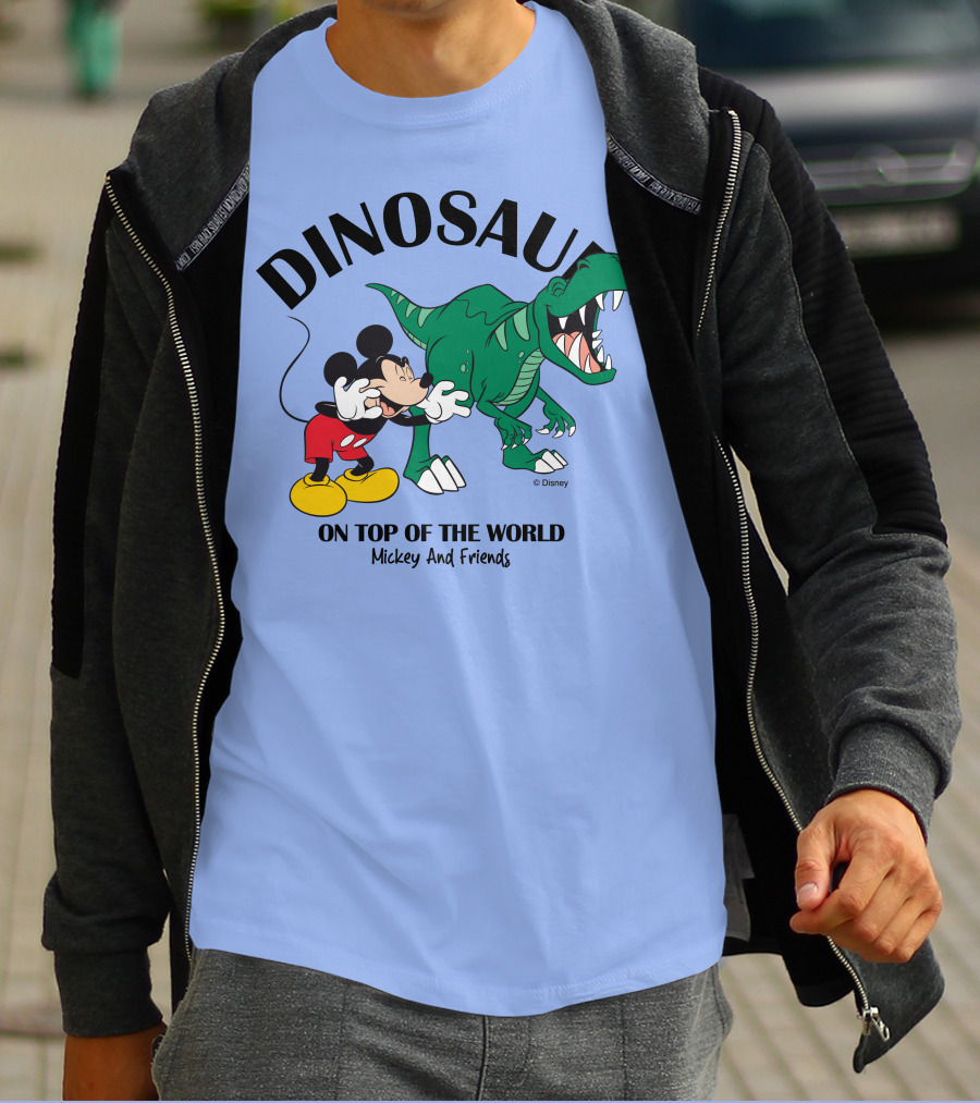 DINOSAUR On Top Of The World Mickey And Friends T-Shirt
