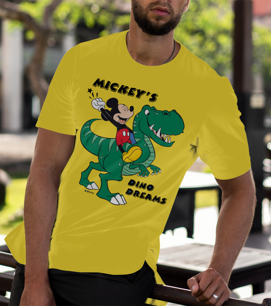 Mickey's Dino Dreams Adventure With Dinosaur Disney T-Shirt