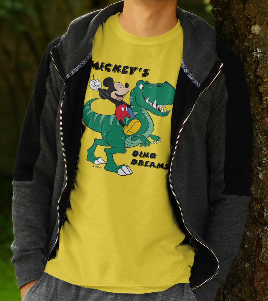 Mickey's Dino Dreams Adventure With Dinosaur Disney T-Shirt