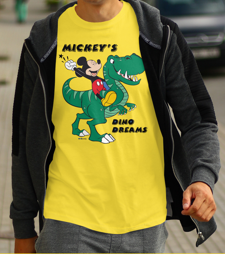 Mickey's Dino Dreams Adventure With Dinosaur Disney T-Shirt