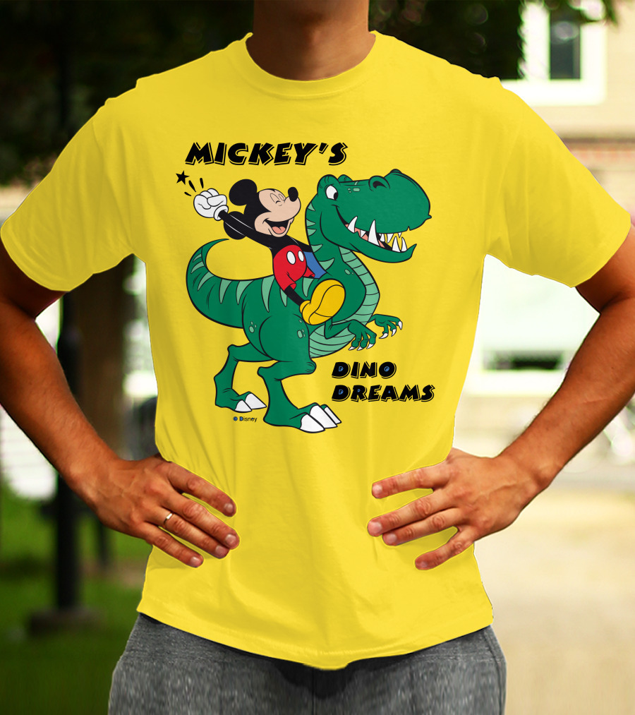 Mickey's Dino Dreams Adventure With Dinosaur Disney T-Shirt