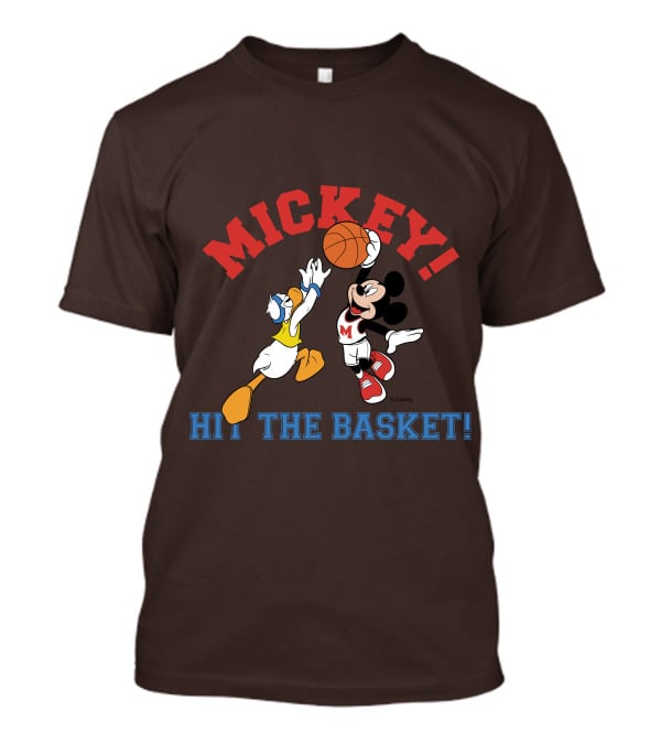 Mickey Hit The Basket Basketball Challenge T-Shirt