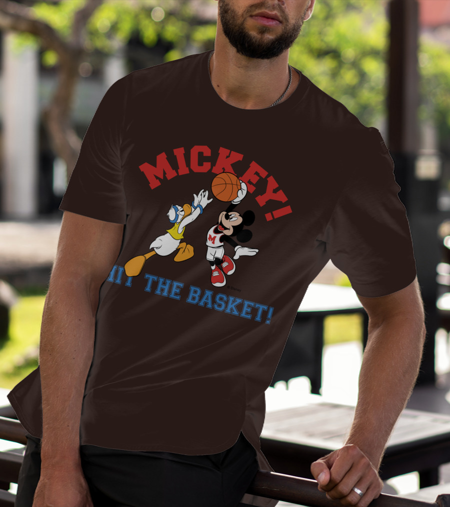 Mickey Hit The Basket Basketball Challenge T-Shirt