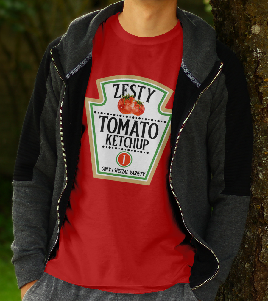 Zesty Tomato Ketchup Only 1 Special Variety Funny Halloween Costumes Group Set T-Shirt