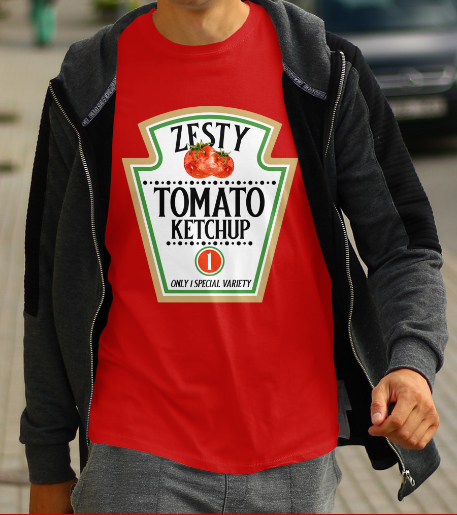 Zesty Tomato Ketchup Only 1 Special Variety Funny Halloween Costumes Group Set T-Shirt
