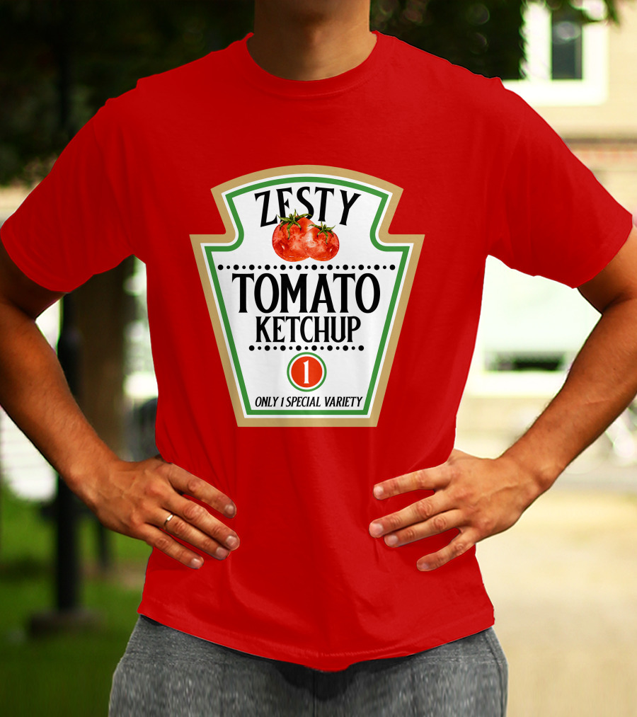 Zesty Tomato Ketchup Only 1 Special Variety Funny Halloween Costumes Group Set T-Shirt
