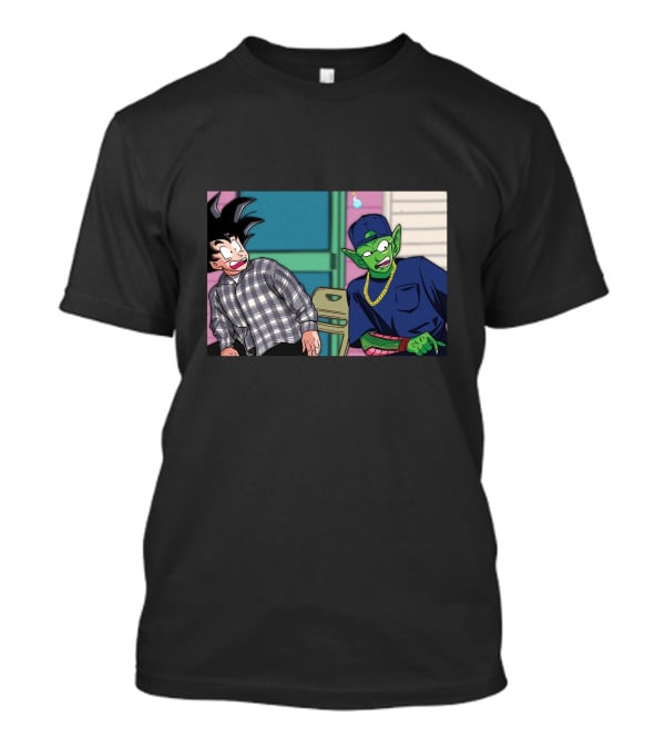 Goku And Piccolo Damn Friday Crossover Plaid Shirt Gold Chain Hat T-Shirt