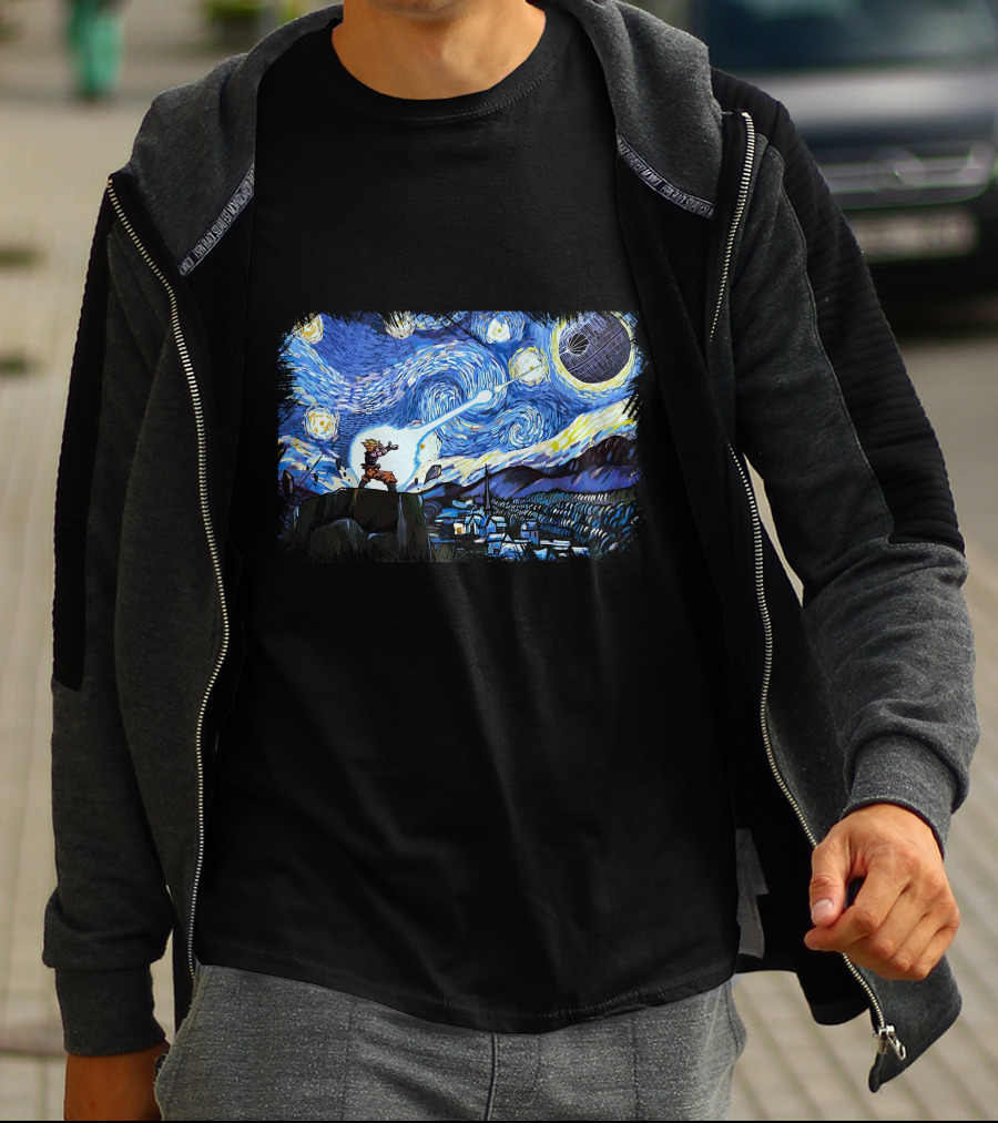 Van Gogh-Ku Starry Night Fusion Battle T-Shirt