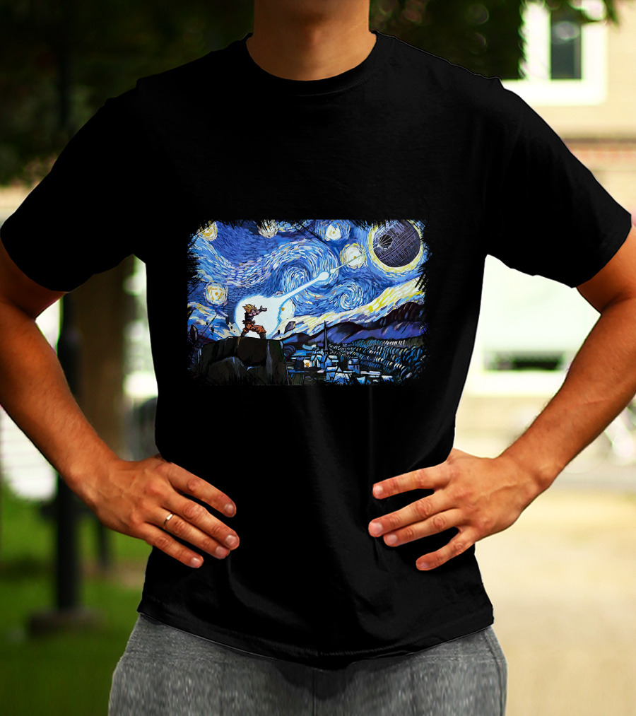Van Gogh-Ku Starry Night Fusion Battle T-Shirt