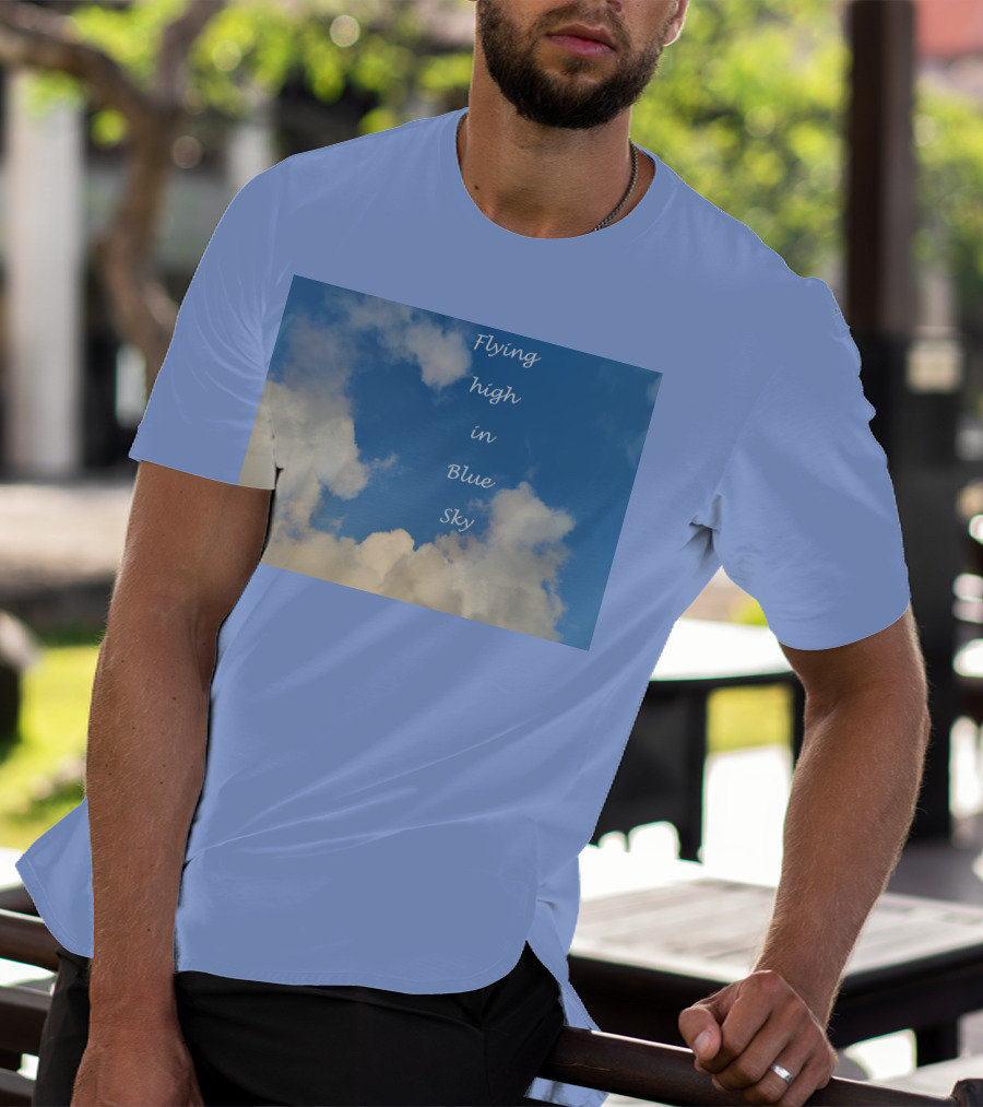 Flying High In Blue Sky Clouds T-Shirt
