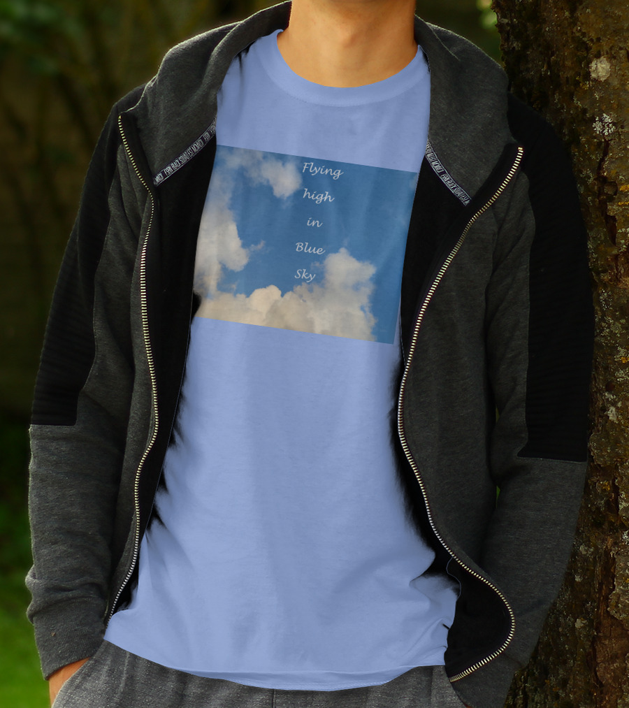 Flying High In Blue Sky Clouds T-Shirt