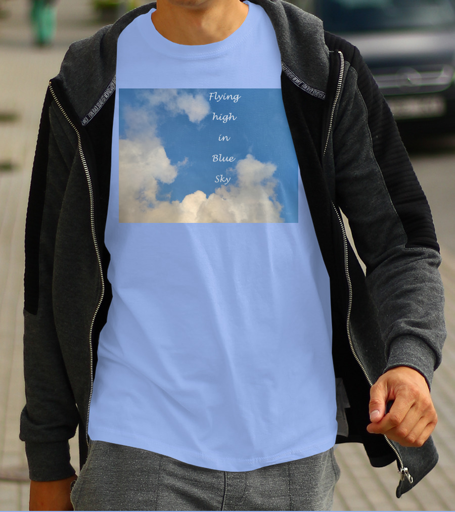 Flying High In Blue Sky Clouds T-Shirt