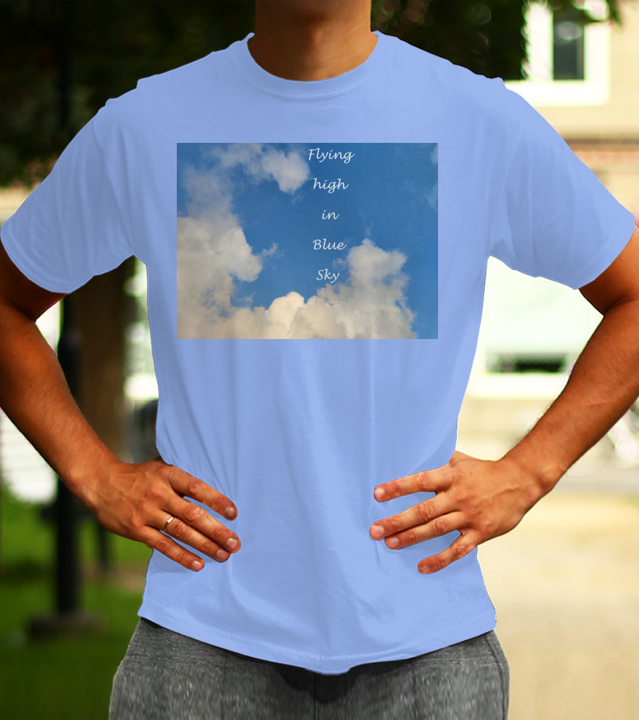 Flying High In Blue Sky Clouds T-Shirt