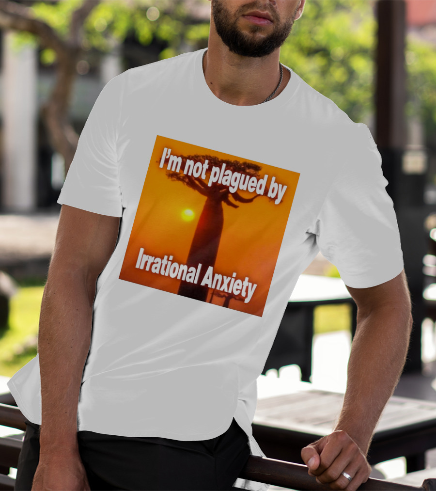Imbuggyhear Global Self Hypnosis I'm Not Plagued By Irrational Anxiety Baobab Tree Sunset T-Shirt