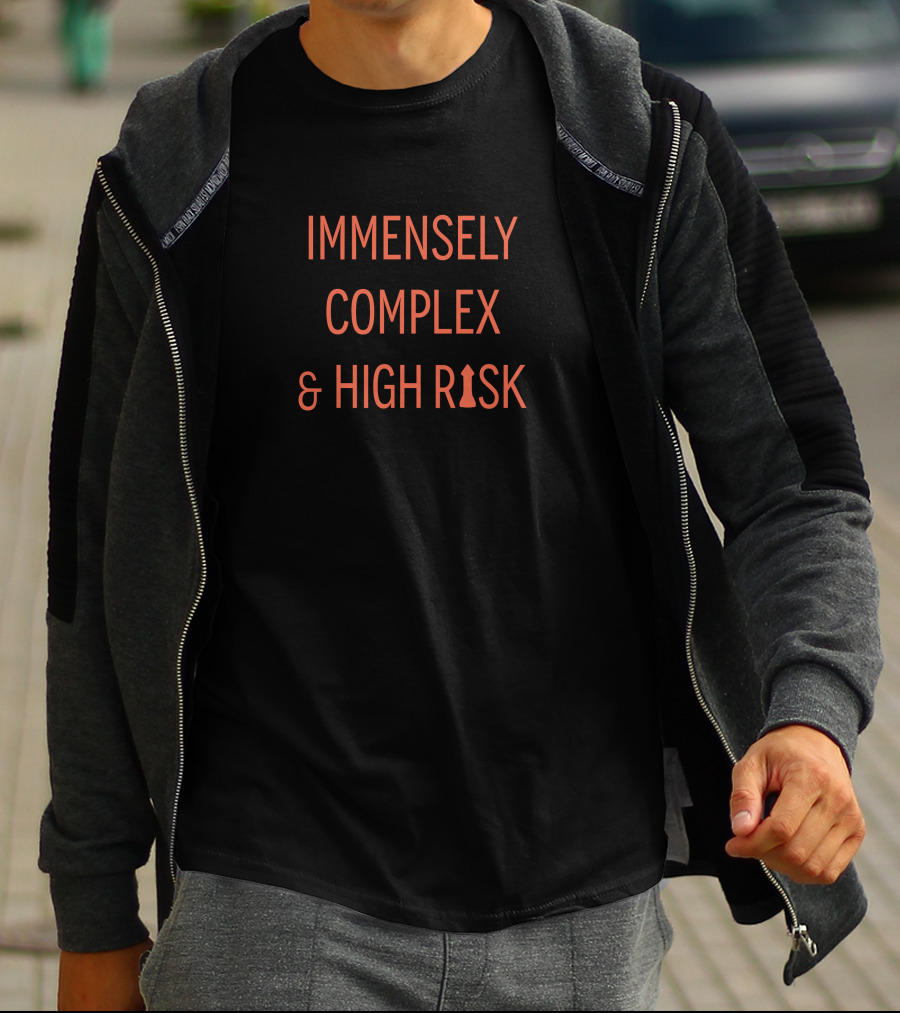 Joe Barnard WeMartians Shop Immensely Complex And High Risk Rocket Font T-Shirt
