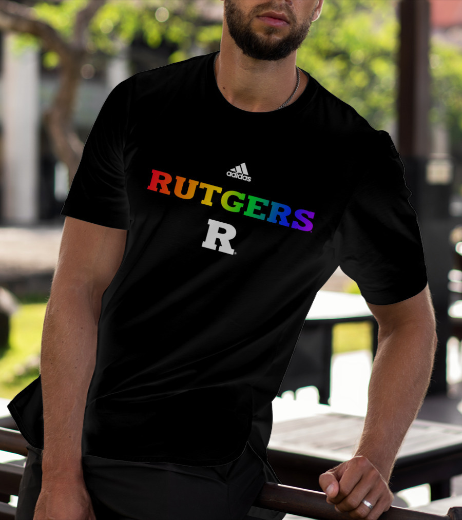 Rutgers R Rainbow Geo Baker Rutgers MBB T-Shirt