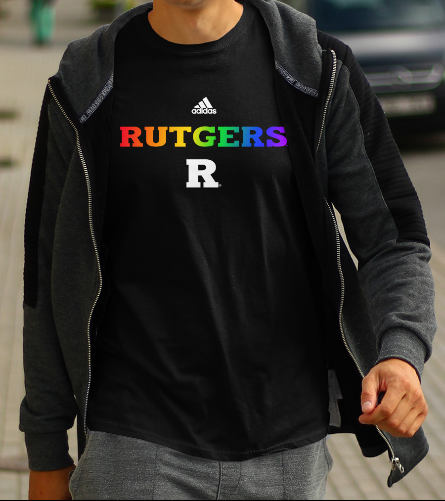 Rutgers R Rainbow Geo Baker Rutgers MBB T-Shirt