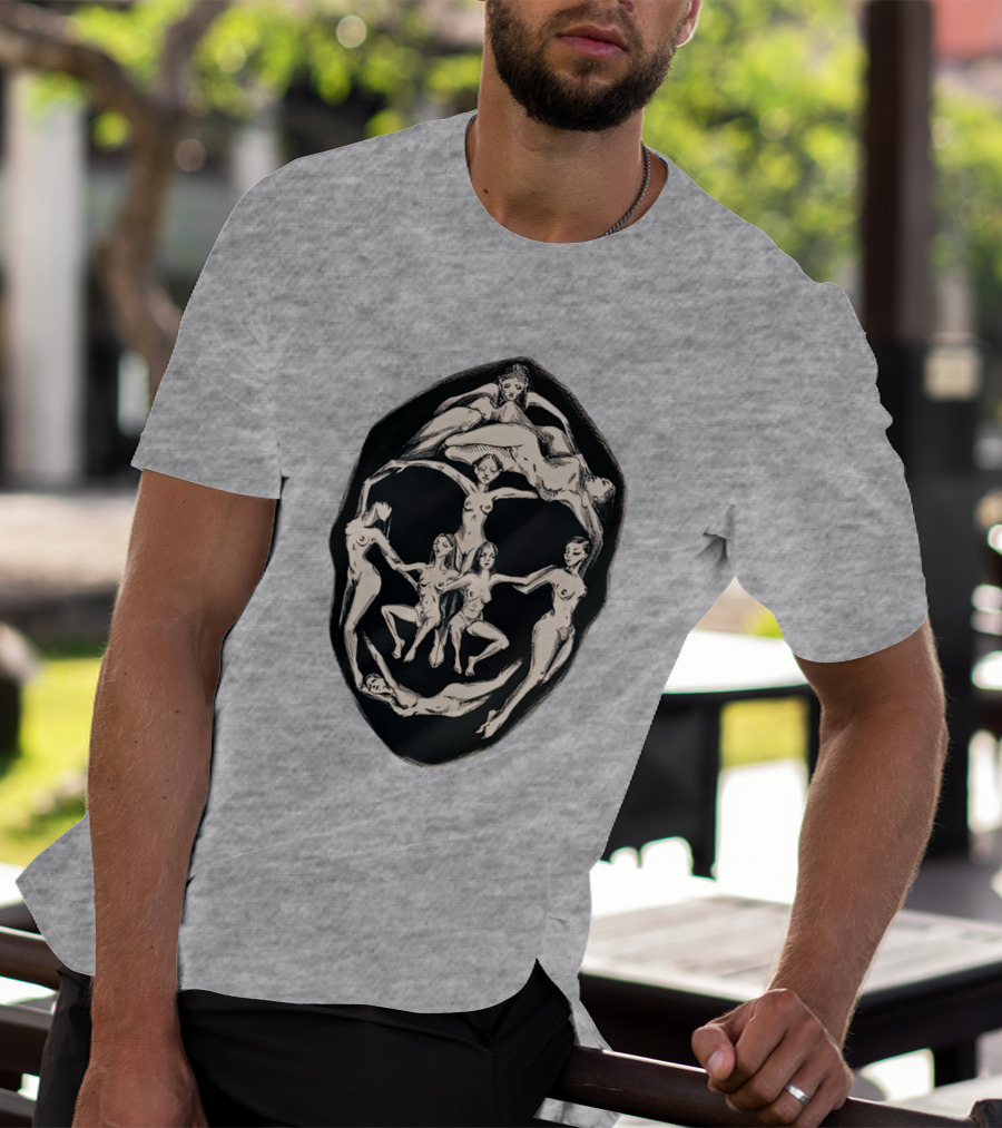 Girl Plastic Art Store Merch Dali Recreation Men's Heavyweight Surrealist Face T-Shirt