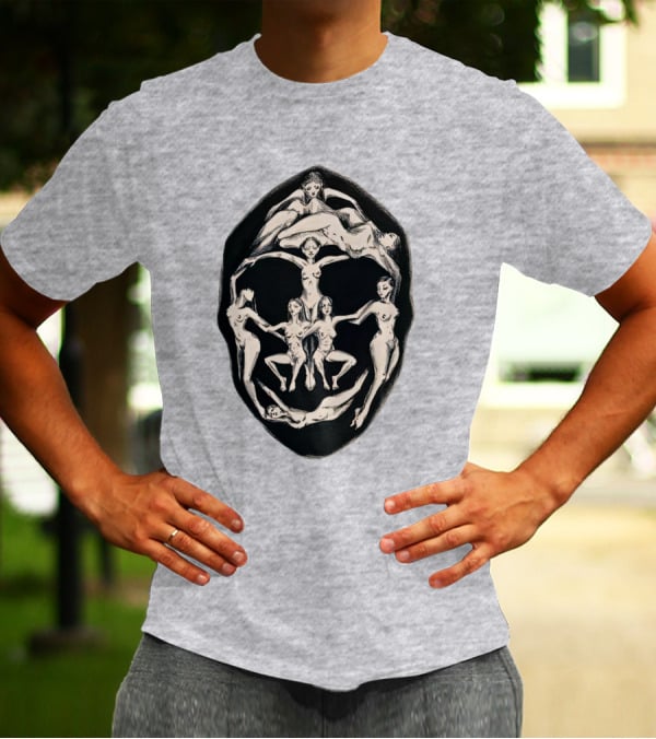 Girl Plastic Art Store Merch Dali Recreation Men's Heavyweight Surrealist Face T-Shirt