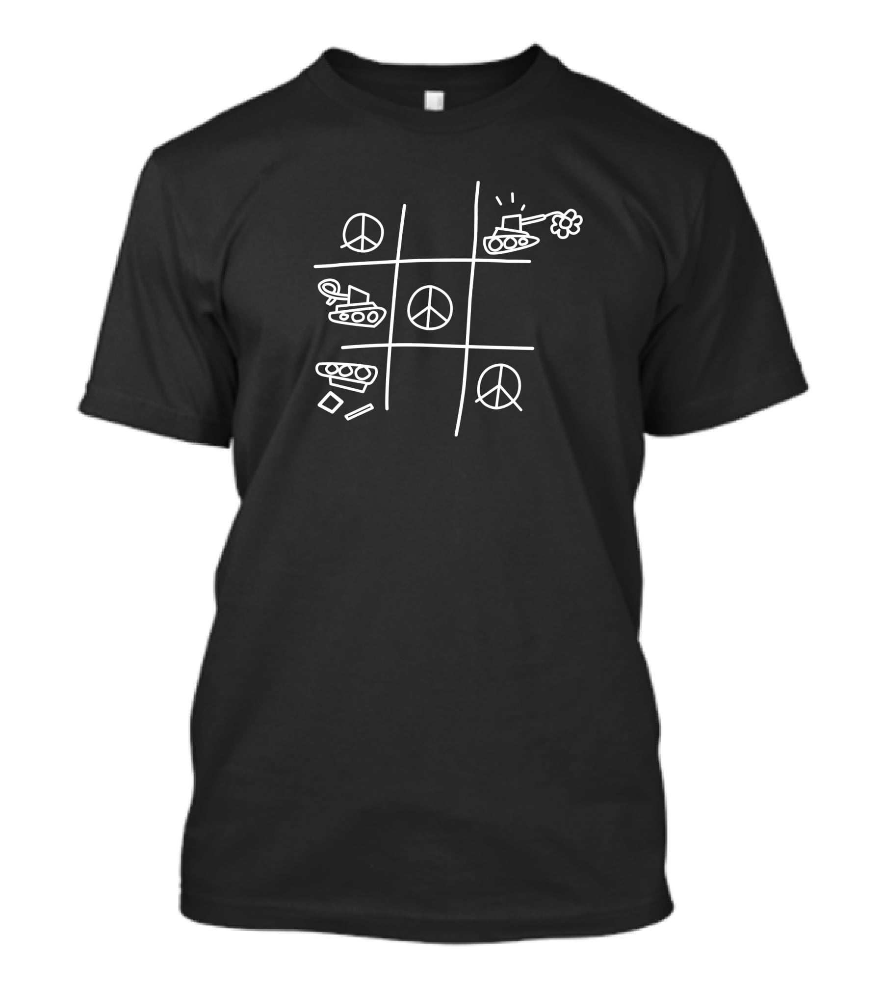 Aight Evo De Store Merch Tic Tac Toe Tanks Peace Symbols Frieden Gewinnt T-Shirt