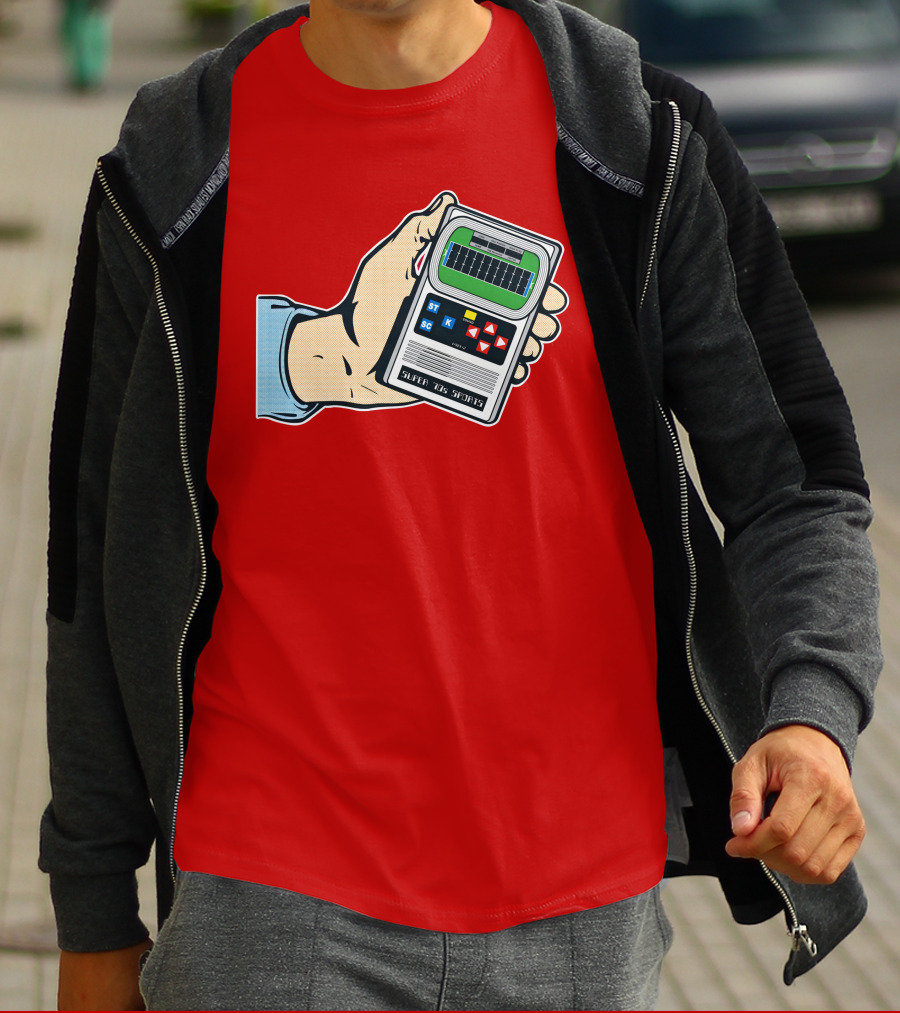 Super 70s Sports Handheld Electronic Football Vintage Style Retro Gaming Nostalgia T-Shirt