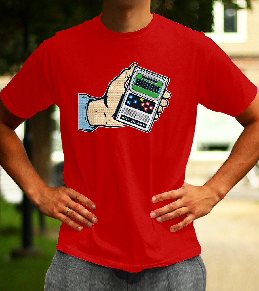 Super 70s Sports Handheld Electronic Football Vintage Style Retro Gaming Nostalgia T-Shirt