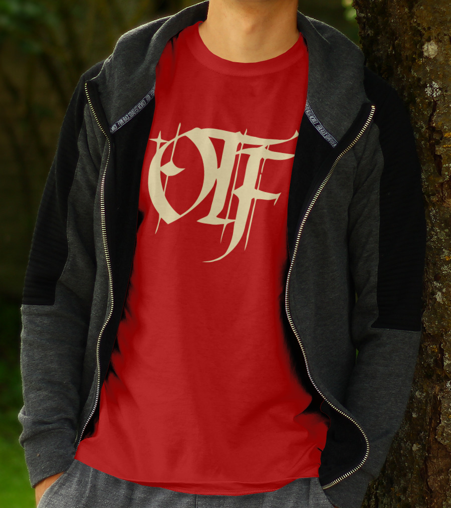 Otf Gear Store Merch Otf Script Red Bold Typography T-Shirt
