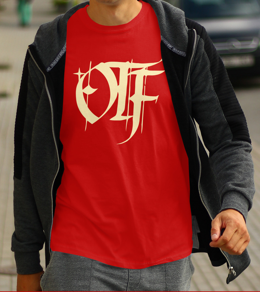 Otf Gear Store Merch Otf Script Red Bold Typography T-Shirt