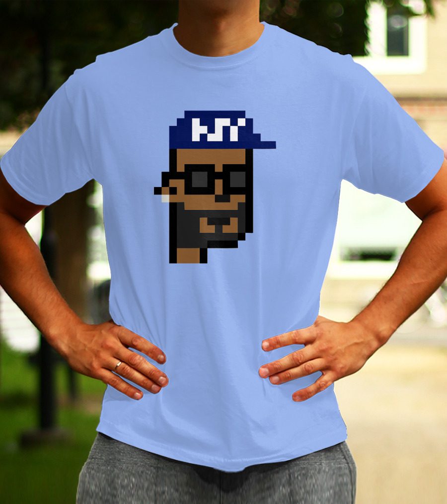 Open Sea Store Citipunk 0003 Julia NFT Pixel Art Character With Blue Cap And Glasses T-Shirt