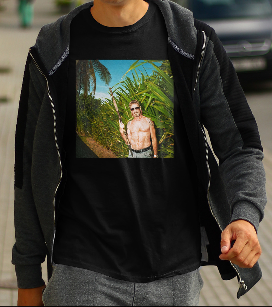 We Are Change Store Great Mac Luke Rudkowski Shirtless Jungle Man With Rifle T-Shirt