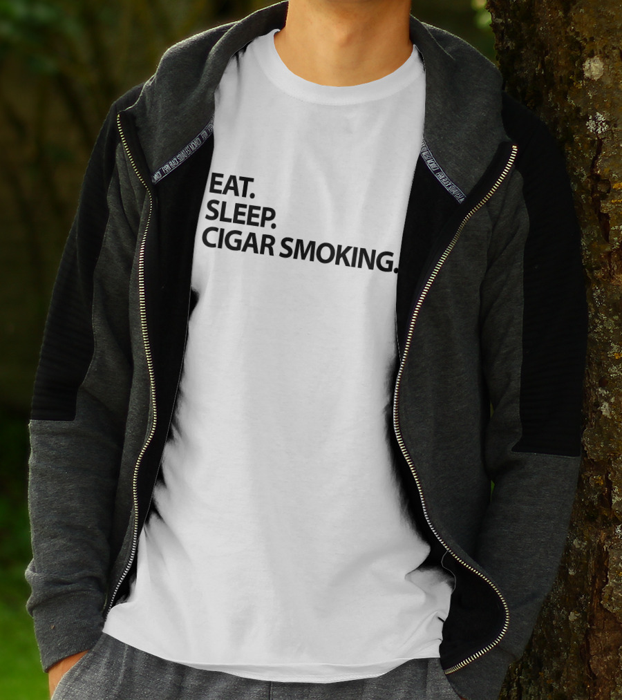 Eat Sleep Cigar Smoking Lifestyle Routine T-Shirt