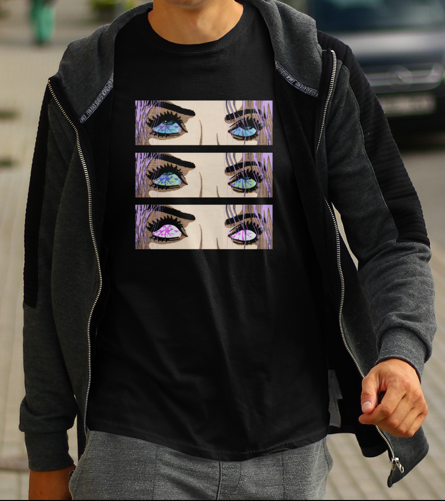 Fmuoasl Merch Good Enough Collection Pop Art Multi-Colored Eyes T-Shirt