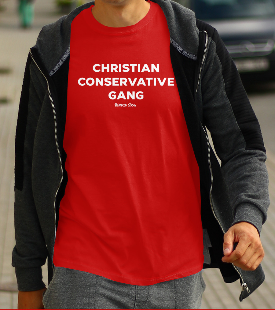 CHRISTIAN CONSERVATIVE GANG BRYSON GRAY T-Shirt